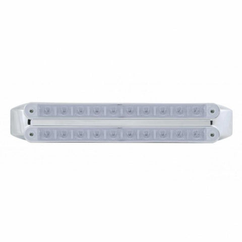 Dual 10 LED 9" Light Bars - Amber & Red LED/Clear Lens