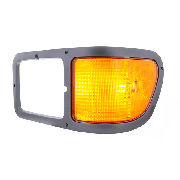 Gray Plastic Headlight Bezel With Parking Light For 2000-2015 Ford F-650/F-750 - Driver