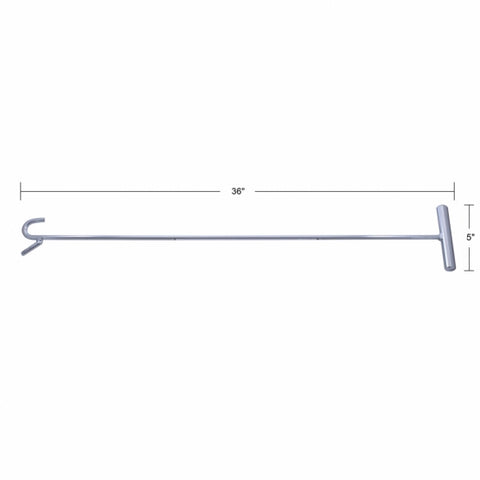 Chrome 36" Long Fifth Wheel Pin Puller, S-Hook (Each)