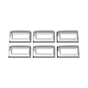 Chrome Plastic Switch Label Covers With Visor For 2005 & Older Kenworth (6-Pack)