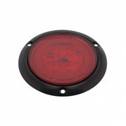 21 LED 4" Round Flange Mount GloLight (Stop, Turn & Tail) - Red LED/Red Lens