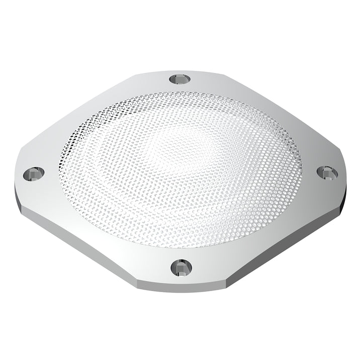Chrome 4-1/2" Square Speaker Cover For International 9900 (1999-2017), 9400/9300/9200 (1997-2010)