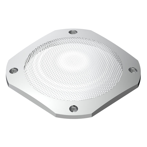 Chrome 4-1/2" Square Speaker Cover For International 9900 (1999-2017), 9400/9300/9200 (1997-2010)