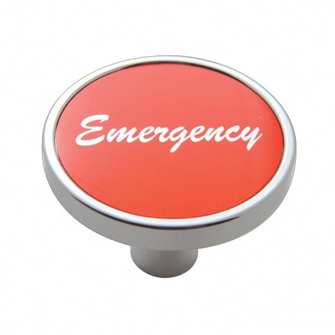 "Emergency" Short Air Valve Knob - Red Aluminum Sticker