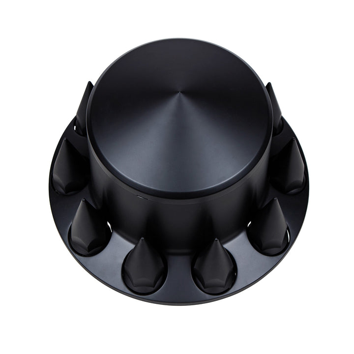 Pointed Rear Axle Cover With 33mm Spike Thread-On Nut Covers - Matte Black