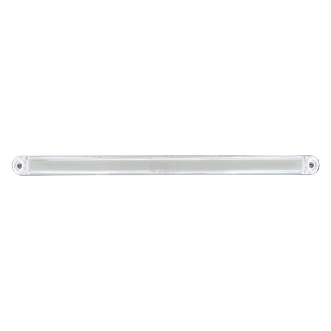 24 LED Dual Function 12" GloLight Bar With Bezel - Amber LED/Clear Lens