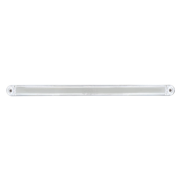 24 LED Dual Function 12" GloLight Bar With Bezel - Amber LED/Clear Lens