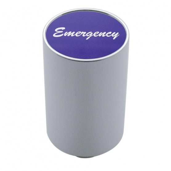 "Emergency" 3" Air Valve Knob - Purple Aluminum Sticker