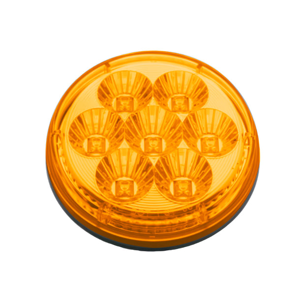 7 LED 4" Reflector Turn Signal Light - Amber LED/Amber Lens
