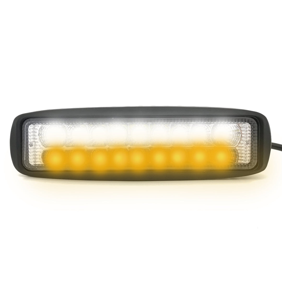 Slim Dual Color Fog Light - 18 LEDs / Amber &amp; White