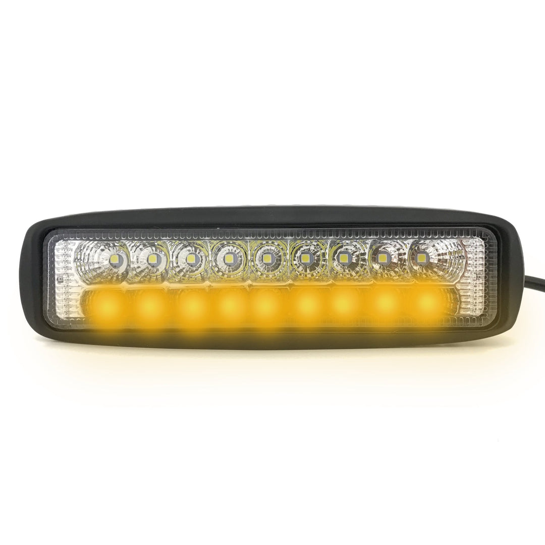 Slim Dual Color Fog Light - 18 LEDs / Amber &amp; White