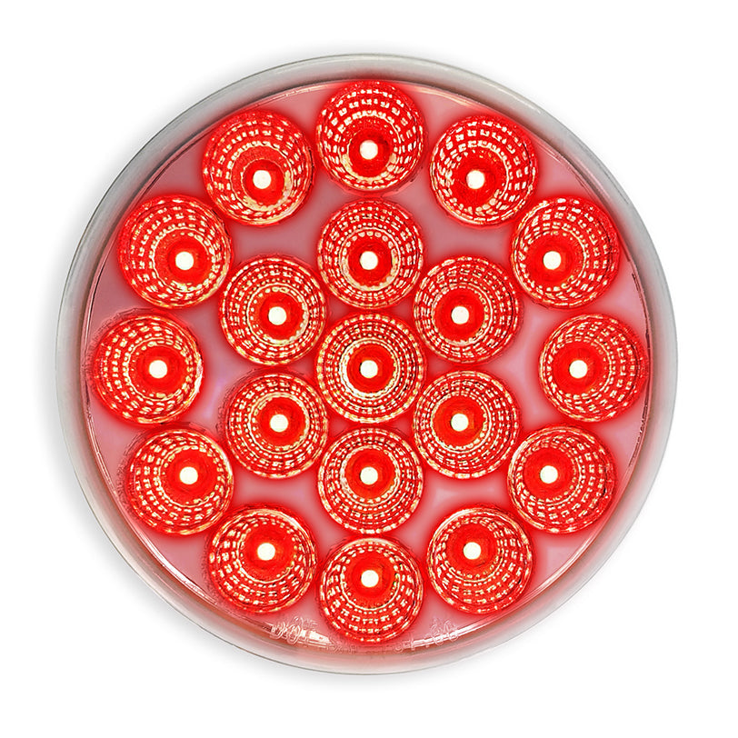 Brake Light 4" Round 19 LED Dual Color Red to White
