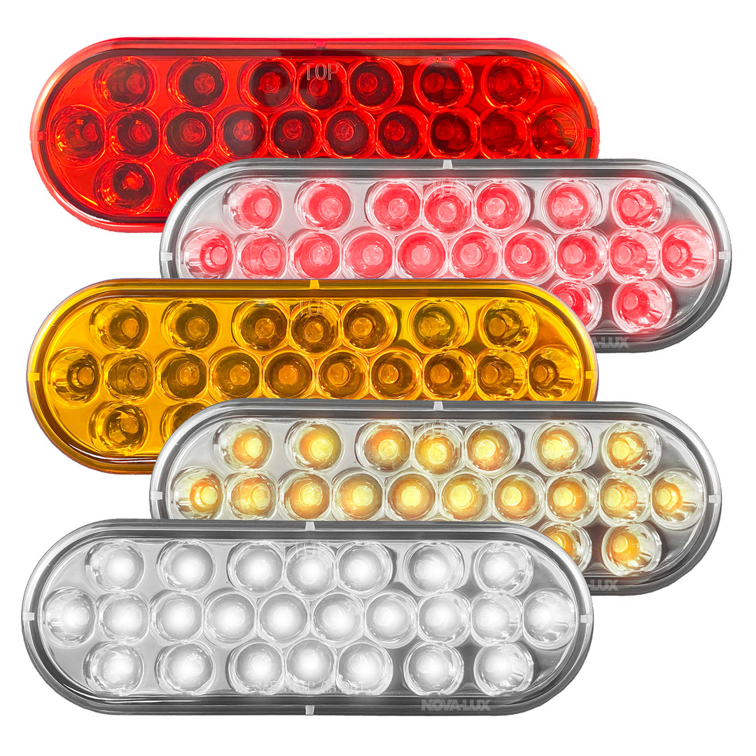 Nova-Lux Oval Turn Signal Light - Amber LED / Amber Lens