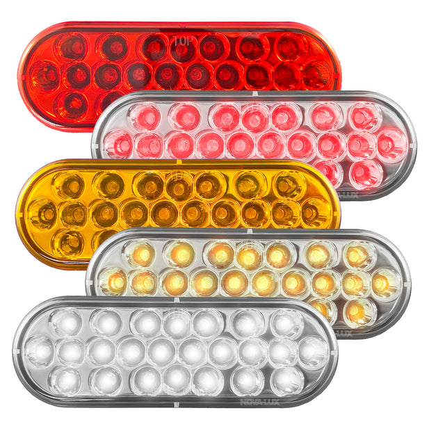 Nova-Lux Oval Turn Signal Light - Amber LED / Amber Lens