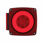 SQUARE LED COMBINATION GLO LIGHT - 24 RED LED + 1 RED LED SIDE MARKER + 3 WHITE LED - DRIVER
