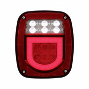UNIVERSAL STUD MOUNT LED COMBINATION GLO LOGHT - 30 RED LED + 6 WHITE LED - PASSENGER