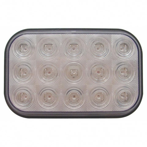 PACK 15 AMBER LED RECTANGULAR P/T/ C LIGHT - CLEAR LENS