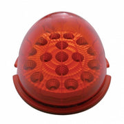 17 RED LED CAB LIGHT W/ REFLECTOR CLEAR LENS - RED LENS 