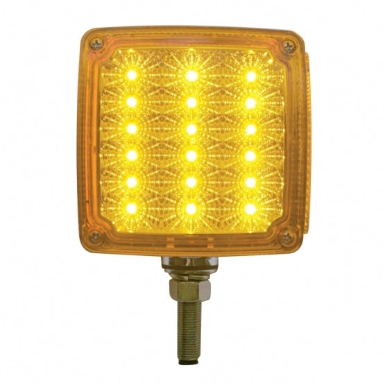18 AMBER/RED LED SQUARE DOUBLE FACE SINGLE STUD REFLECTOR LIGHT - DRIVER SIDE