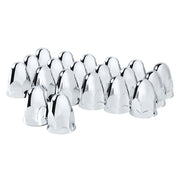 1-1/2" X 2-3/4" Chrome Plastic Bullet Nut Cover W/ Flange - Push-On (Color Box of 20)