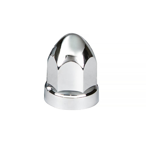 33mm X 2 3/4" Chrome Plastic Bullet Nut Cover W/ Flange - Push-On