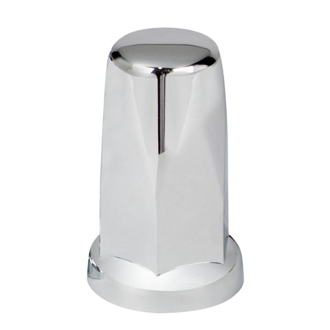 33mm X 3 1/4" Chrome Plastic Tall Nut Cover W/ Flange - Push-On