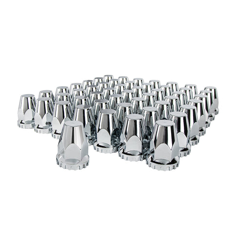 33mm x 2-3/4" Chrome Plastic Original Nut Cover - Thread-On (60 Pack)