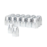 1-1/2" X 2-3/4" Chrome Plastic Tall Nut Cover - Push-On (Color Box of 20)