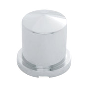 1 1/8" X 1 7/8" Chrome Plastic Pointed Nut Cover - Push-On