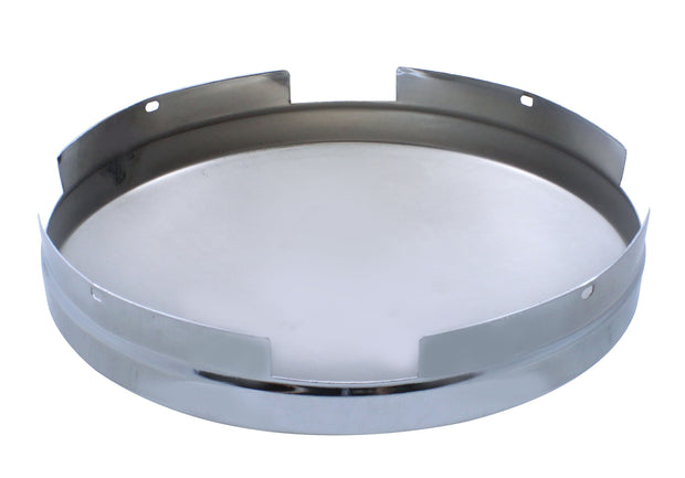 4 Even Notched Chrome Dome Front Hub Cap - 3/4" Side Wall