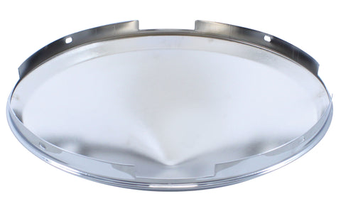 4 Even Notched Chrome Pointed Front Hub Cap - 7/16" Lip