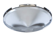 5 Even Notched Chrome Pointed Front Hub Cap - 7/16" Lip
