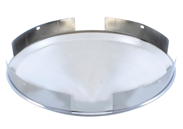4 Even Notched Chrome Pointed Front Hub Cap - 1" Lip