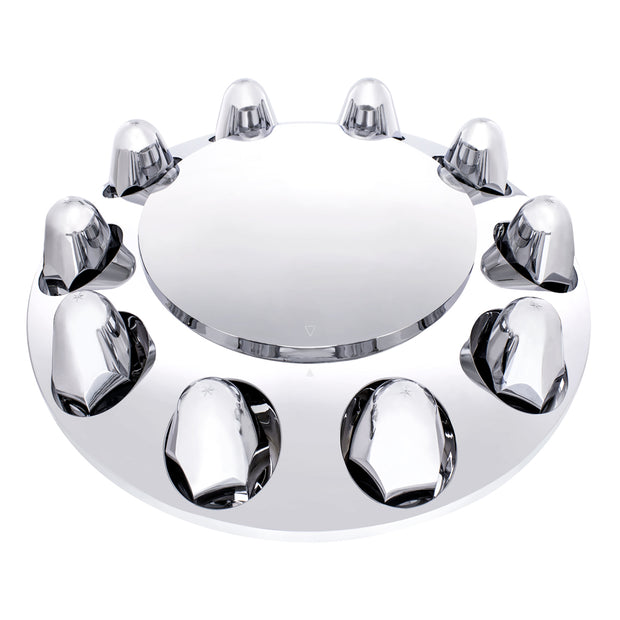 Chrome Dome Front Axle Cover W/ 1 1/2" Nut Cover - Push-On