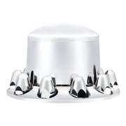 Chrome Dome Rear Axle Cover W/ 1 1/2" Nut Cover - Push-On