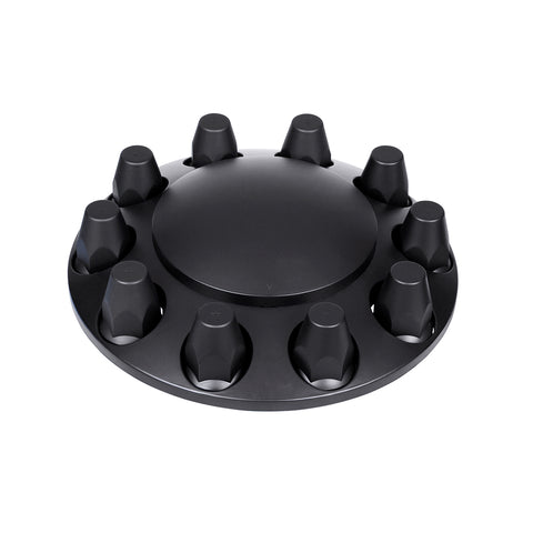 Matte Black Dome Front Axle Cover With 33mm Thread-on Nut Cover