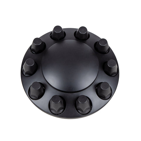 Matte Black Dome Front Axle Cover With 33mm Thread-on Nut Cover