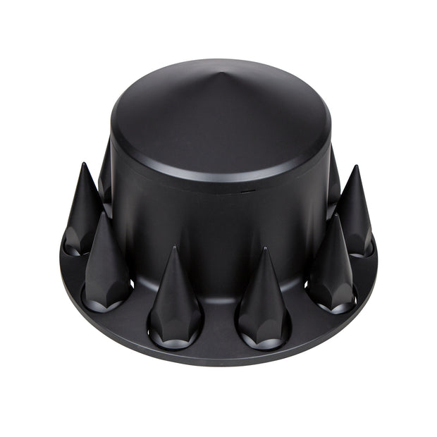 Matte Black Pointed Rear Axle Cover With 33mm Spike Thread-On Nut Cover
