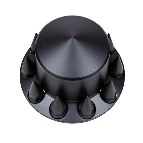 Matte Black Pointed Rear Axle Cover With 33mm Spike Thread-On Nut Cover