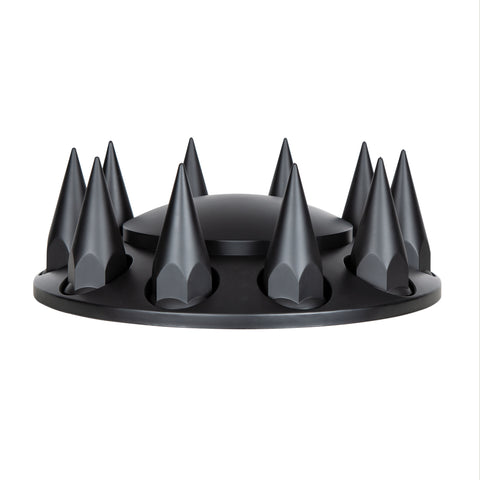 Matte Black Dome Front Axle Cover w/ 33mm Spike Thread-on Nut Cover