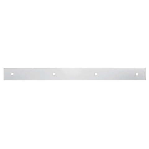 2" X 24" Chrome Top Mud Flap Plain Plate - Bolt Thru