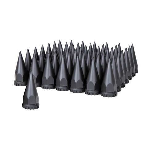 33mm X 4-3/4" Black Spike Nut Cover w/ Flange- Thread-On (60 Pack)