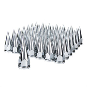 33mm X 4-7/8" Chrome Plastic Super Spike Nut Cover - Push-On (60 Pack)