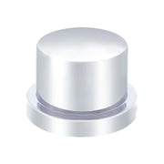 7/16" x 1/2" Chrome Plastic Flat Top Nut Cover - Push-On (10 Pack)