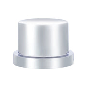 7/16" x 1/2" Chrome Plastic Flat Top Nut Cover - Push-On (10 Pack)