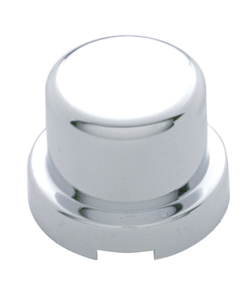 7/16" x 1/2" Chrome Plastic Flat Top Nut Cover - Push-On (10 Pack)