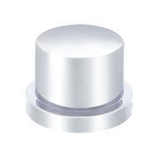 1/2" x 5/8" Chrome Plastic Flat Top Nut Cover - Push-On (10 Pack)