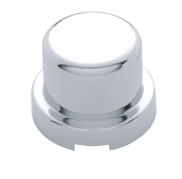 1/2" x 5/8" Chrome Plastic Flat Top Nut Cover - Push-On (10 Pack)