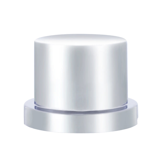 9/16" X 11/16" Chrome Plastic Flat Top Nut Cover - Push-On (10 Pack)