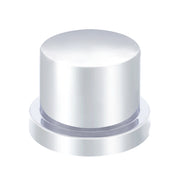 9/16" X 11/16" Chrome Plastic Flat Top Nut Cover - Push-On (10 Pack)